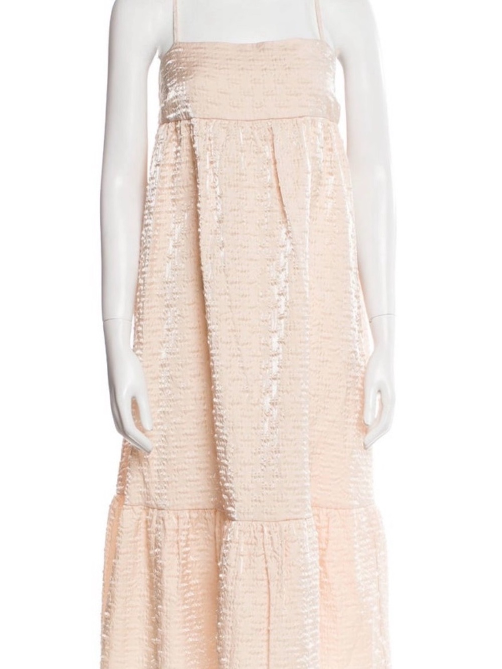 Kika Vargas x Target Midi Dress - Textured Empire Peach Midi Dress